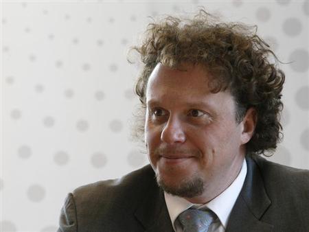 Sergei Polonsky, co-owner of Russian developer Mirax, speaks during an interview with Reuters in Moscow